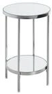 HAKU Beistelltisch Beistelltisch chrom - Sofatisch Spiegel - H 46 x &Oslash; 28 cm