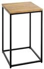 HAKU Beistelltisch in eiche, schwarz, Massivholz, Metall - 35x60x35cm (BxHxT)