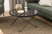 ACTONA GROUP Couchtisch Cuxton Couchtisch Glas &Oslash;80cm grau.