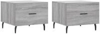 vidaXL Couchtisch Couchtische 2 Stk. Grau Sonoma 50x50x40 cm Holzwerkstoff...