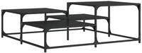 vidaXL Couchtisch Couchtisch Schwarz 107x107x40 cm Holzwerkstoff (1-St)