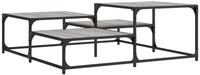 vidaXL Couchtisch Couchtisch Grau Sonoma 107x107x40 cm Holzwerkstoff (1-St)