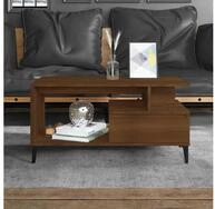 vidaXL Couchtisch vidaXL Couchtisch Braun Eichen-Optik 90x49x45 cm Holzwerkstoff