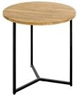 HAKU Beistelltisch Beistelltisch eiche Massiv schwarz - Sofatisch Holz - H 52 x...