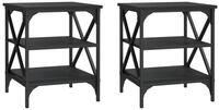 vidaXL Beistelltisch Beistelltische 2 Stk. Schwarz 40x42x50 cm Holzwerkstoff...