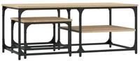 vidaXL Couchtisch Satztische 2 Stk. Sonoma-Eiche Holzwerkstoff (2-St)
