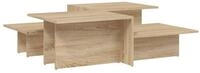 vidaXL Ablagetisch, Couchtische 2 Stk. Sonoma-Eiche Holzwerkstoff