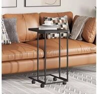 vidaXL Couchtisch vidaXL Beistelltisch mit Rollen Schwarz 40x30x63,5 cm...