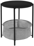 ML-DESIGN Beistelltisch Couchtisch aus Metall mit Stoffkorb als Stauraum &