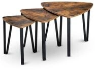 holz4home&reg; Couchtisch Radon 3er Set Beistelltische Wohnzimmertisch I Industrial-Look