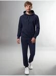 Jogginganzug TRIGEMA "TRIGEMA Jogginganzug aus Biobaumwolle", Herren, Gr. S, blau