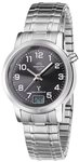 MASTER TIME Quarzuhr MasterTime Damen-Funkuhr Basic, silber/ schwarz - mit Zugband -