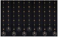 Spetebo Lichtervorhang LED Schneeflocken Lichtervorhang - mit 83 LED, 83-flammig, mit