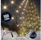 monzana Lichterkette, Netzlichterkette 120x120cm 100 LED Warmwei&szlig; 8 Leuchtmodi