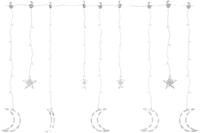 vidaXL LED-Baummantel Lichterketten Stern und Mond Fernbedienung 138 LEDs...