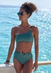 LASCANA Highwaist-Bikini-Hose Yves mit edlen Zieraccessoire