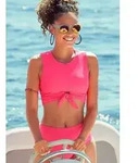 Venice Beach Highwaist-Bikini-Hose Planet in angesagter Schnittform rosa 34