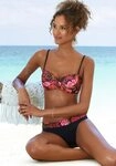 LASCANA B&uuml;gel-Bandeau-Bikini mit Dschungel-Optik