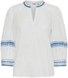 Langarmbluse B.YOUNG "Langarm-Bluse BYJIYA", Damen, Gr. 36, blau (palace blau sun