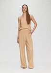 QS Chinos Hose Plissierte Jersey-Hose mit Elastikbund