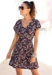 Vivance Sommerkleid mit Blumendruck und V-Ausschnitt leichtes Strandkleid, gebl&uuml;mtes