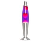 Licht-Erlebnisse Lavalampe TIMMY, Warmwei&szlig;, Retro Lampe Tisch Lila Rot dekorative