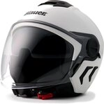 Blauer Motorradhelm Demi Jet DJ-01 Monocolor Jethelm, integriertes Sonnenvisier