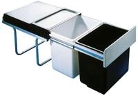 Hailo Einbaum&uuml;lleimer Hailo M&uuml;lleimer K&uuml;che Einbau ab 40cm Schrankbreite 2x 18 L