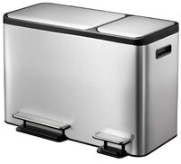 PROREGAL&reg; M&uuml;lleimer Treteimer, Soft-Close-Deckel, 24+12L, HxBxT...