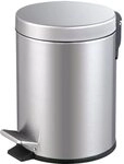 Primaster M&uuml;lleimer Primaster Treteimer 5 l Classic Edelstahl matt