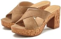 LASCANA Sommerschuh, offener Schuh, Sandalette, Mule, Pantolette aus Leder mit