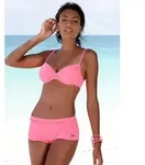 Buffalo Bikini-Hotpants Happy mit geflochtenem Zierg&uuml;rtel rosa 44