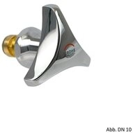Grohe Badarmatur GROHE Oberteil DN 10 Trecorn-Griff mit Markierung, rot...
