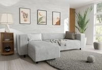 S-Style M&ouml;bel Ecksofa Gustav mit Ottomane aus Cord-Stoff mit bequemem Sitz, mit