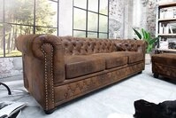 riess-ambiente 3-Sitzer CHESTERFIELD 205cm antik braun, Einzelartikel 1 Teile,