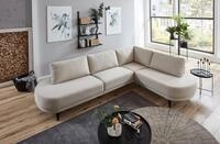 ATLANTIC home collection Ecksofa Ronny L-Form, mit Wellenunterfederung,...