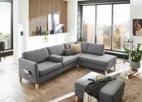 ATLANTIC home collection Ecksofa Mailo L-Form, mit Seitentaschen und Ottomane,...