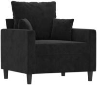 vidaXL Sessel, Loungesessel Schwarz 60 cm Samt
