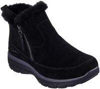 Winterboots SKECHERS "EASY GOING-COOL ZIP", Damen, Gr. 35, Warmfutter, schwarz,