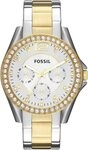 Fossil Multifunktionsuhr RILEY ES3204, Quarzuhr, Armbanduhr, Damenuhr, Datum,