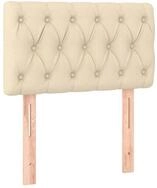 vidaXL Bett Kopfteil Creme 80x7x78/88 cm Stoff (1-tlg)