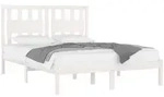 vidaXL Bett Massivholzbett Wei&szlig; Kiefer 160x200 cm