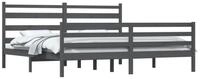 vidaXL Bett Massivholzbett Kiefer 200x200 cm Grau