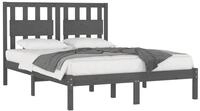 vidaXL Bett Massivholzbett Grau Kiefer 200x200 cm