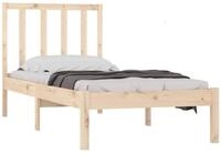 vidaXL Bett Massivholzbett ohne Matratze 75x190 cm Kiefernholz