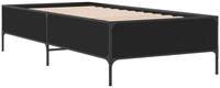 vidaXL Bett Bettgestell Schwarz 90x190 cm Holzwerkstoff und Metall
