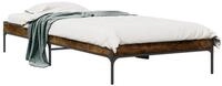 vidaXL Bettgestell, Bettrahmen R&auml;uchereiche 90x190 cm Holzwerkstoff und Metall