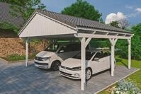 Skanholz Doppelcarport Fichtelberg, BxT: 618x566 cm, 574 cm Einfahrtsh&ouml;he, mit