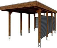 Skanholz Einzelcarport Friesland Set 11, BxT: 314x555 cm, 241 cm Einfahrtsh&ouml;he