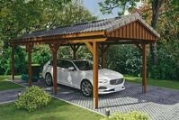 Skanholz Einzelcarport Fichtelberg, BxT: 317x808 cm, 273 cm Einfahrtsh&ouml;he, mit